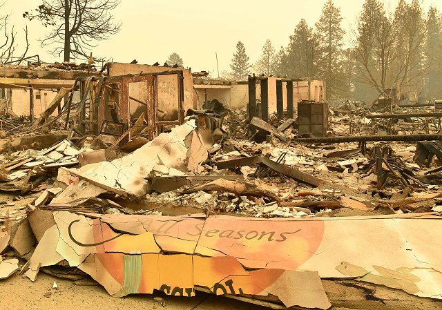 paradise elementary school is seen after burning down during the camp fire in paradise photo afp