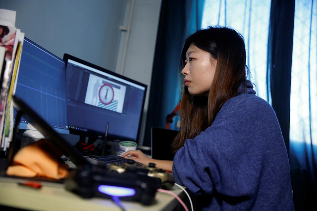 game developer wang miaoyi works in her studio that is located in her appartment in beijing october 29 2018 photo reuters game developer wang miaoyi works in her studio that is located in her appartment in beijing october 29 2018 photo reuters