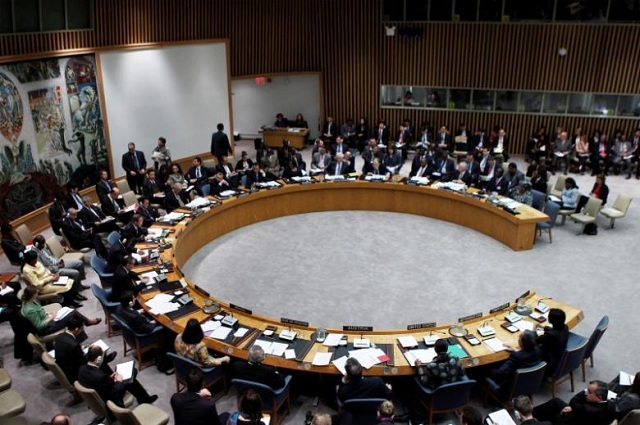 a general view shows a meeting of the united nations security council at the un headquarters in new york photo reuters