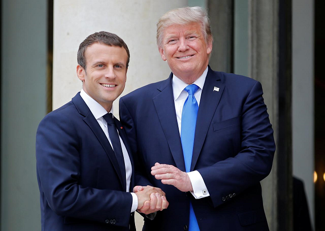 macron 039 s office offered no comment on trump 039 s criticism photo reuters