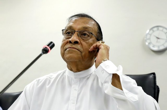 karu jayasuriya speaker of the parliament of sri lanka attend a party leaders and members meeting at the parliament in colombo sri lanka november 2 2018 photo reuters karu jayasuriya speaker of the parliament of sri lanka attend a party leaders and members meeting at the parliament in colombo sri lanka november 2 2018 photo reuters