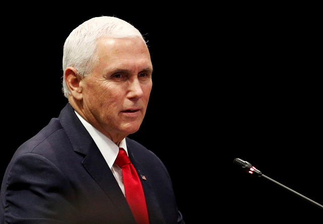 us vice president mike pence speaks during a meeting with asean leaders at the asean us summit in singapore november 15 2018 photo reuters