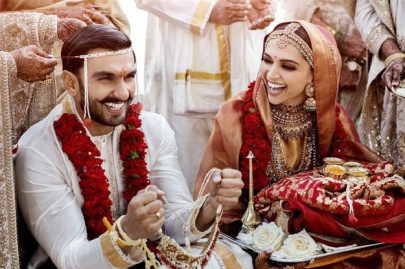deepika ranveer s first glimpse as bride groom goes viral deepika ranveer s first glimpse as bride groom goes viral