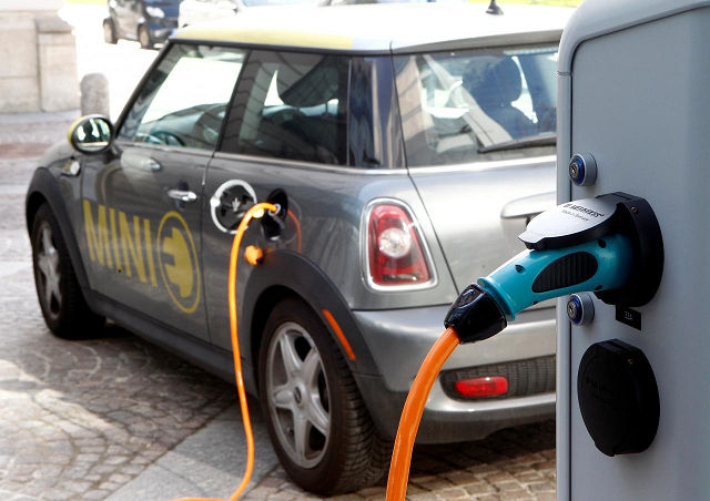 a bmw mini electric car is charged at a station downtown munich march 29 2012 photo reuters