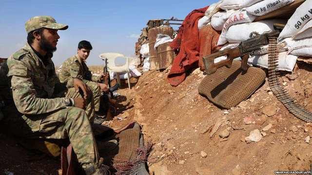 syrian opposition fighters from the national liberation front in idlib province photo afp