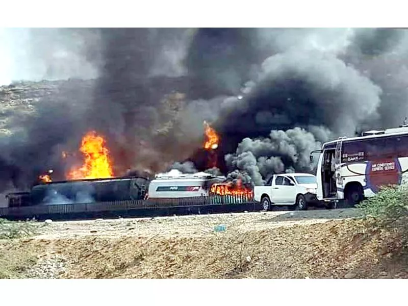 at least five trucks caught fire after a truck collided with a 22 wheeler trailer on the m 9 motorway on friday photo ppi at least five trucks caught fire after a truck collided with a 22 wheeler trailer on the m 9 motorway on friday photo ppi