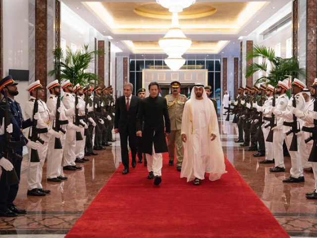 mohamed bin zayed receives imran khan prime minister of the islamic republic of pakistan who is on an official visit to the uae photo courtesy twitter mohamedbinzayed file