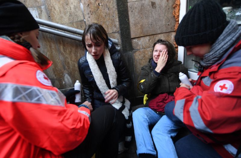 doctors had to provide medical care to participants of a transgender rights march after an attack by far right activists in kiev photo afp