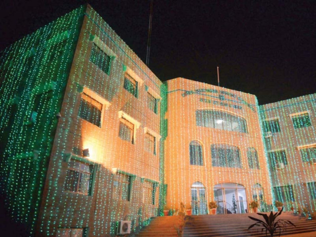 a view of rescue 1122 building decorated on the eve of eid miladun nabi photo ppi a view of rescue 1122 building decorated on the eve of eid miladun nabi photo ppi