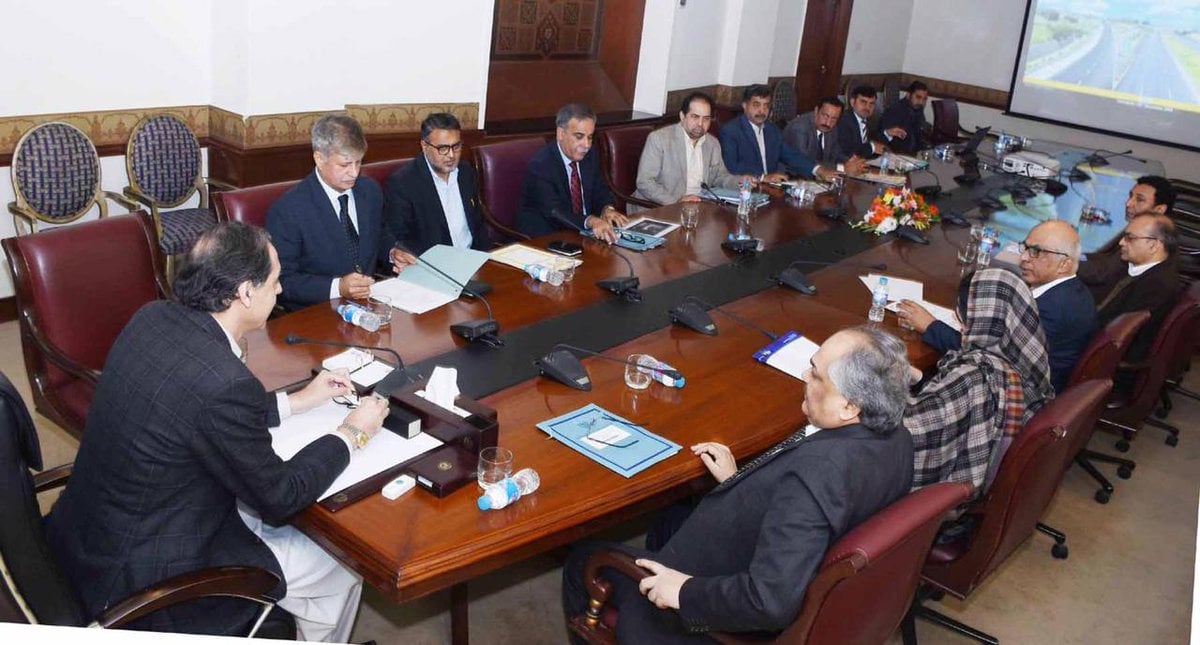 mohammad shehzad arbab adviser to prime minister on establishment chairs a review meeting on anti corruption drive photo pid