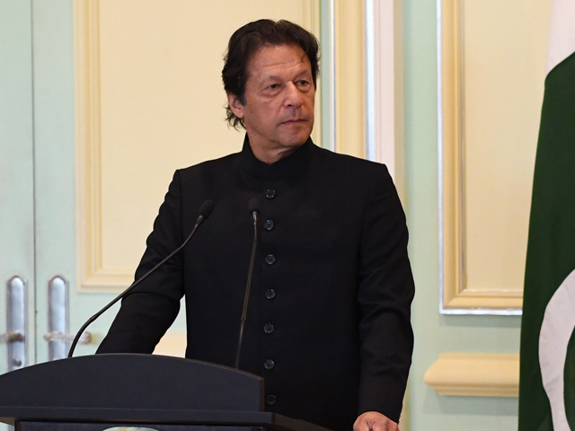 addressing pakistanis in kuala lumpur pm imran says liberals and religious have joined hands to save democracy photo afp