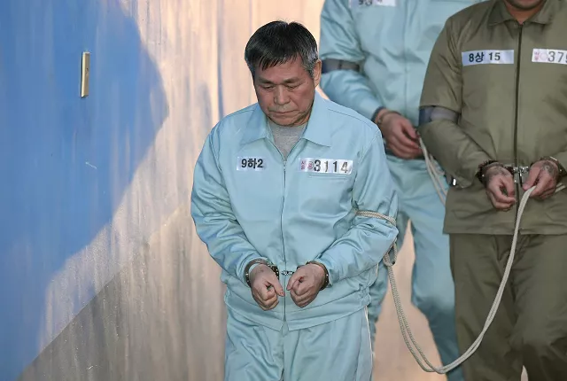 south korean pastor lee jaerock arrives at the seoul central district court to attend his trial in seoul on november 22 2018 the south korean cult leader was convicted on november 22 of the multiple rape of eight female followers some of whom believed he was god and jailed for 15 years photo afp south korean pastor lee jaerock arrives at the seoul central district court to attend his trial in seoul on november 22 2018 the south korean cult leader was convicted on november 22 of the multiple rape of eight female followers some of whom believed he was god and jailed for 15 years photo afp