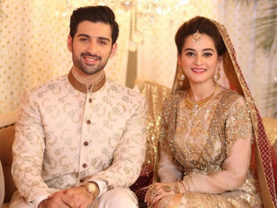 in pictures tv actors aiman khan muneeb butt tie the knot in pictures tv actors aiman khan muneeb butt tie the knot