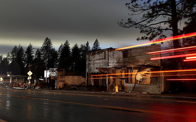 a view of a business that was destroyed by the camp fire photo afp