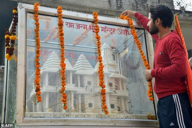 hindu hardliners have been calling for a ram temple to be built on the site of the babri mosque which was demolished in 1992 photo afp hindu hardliners have been calling for a ram temple to be built on the site of the babri mosque which was demolished in 1992 photo afp