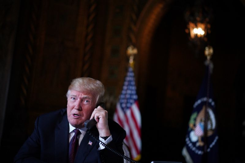 us president donald trump used a thanksgiving phone call to troops deployed overseas to complain about a federal appeals court in california that temporarily blocked a proclamation on asylum photo afp