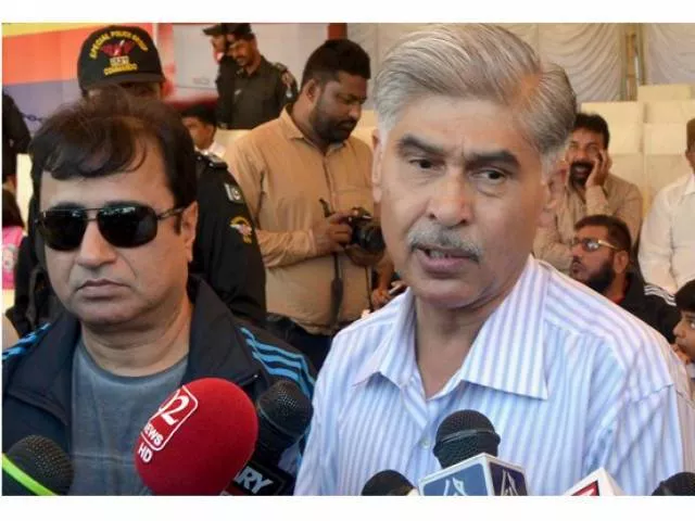 former sindh ig ghulam hyder jamali talking to media during police sports festival photo inp former sindh ig ghulam hyder jamali talking to media during police sports festival photo inp
