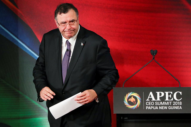 chairman and ceo of total patrick pouyanne attends the apec ceo summit 2018 at port moresby papua new guinea 16 november 2018 photo reuters chairman and ceo of total patrick pouyanne attends the apec ceo summit 2018 at port moresby papua new guinea 16 november 2018 photo reuters