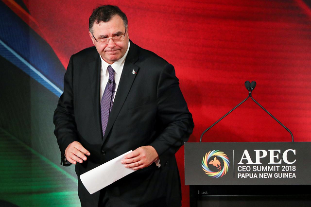 chairman and ceo of total patrick pouyanne attends the apec ceo summit 2018 at port moresby papua new guinea 16 november 2018 photo reuters