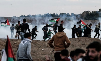 14 palestinian protesters wounded by israeli gunfire gaza ministry