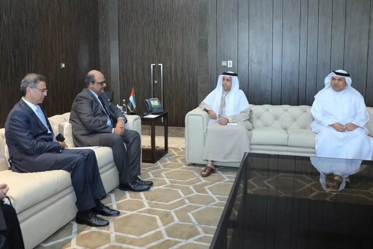 advisor to the prime minister on accountability shahzad akbar in a meeting with uae officials photo pti advisor to the prime minister on accountability shahzad akbar in a meeting with uae officials photo pti