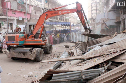 kmc demolishes 70 shops at burnes road kmc demolishes 70 shops at burnes road
