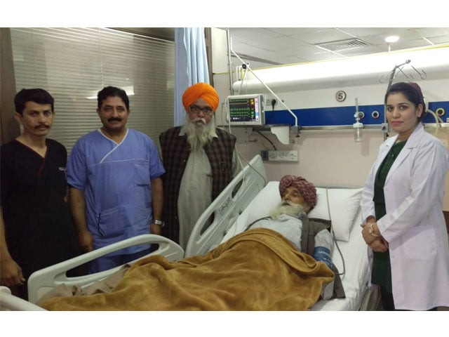 the doctors successfully conducted angioplasty on the ailing pilgrim who is now recovering photo express the doctors successfully conducted angioplasty on the ailing pilgrim who is now recovering photo express