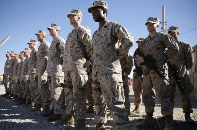 us marines stand guard during the change of command ceremony at task force southwest military field in shorab military camp of helmand province afghanistan photo afp us marines stand guard during the change of command ceremony at task force southwest military field in shorab military camp of helmand province afghanistan photo afp