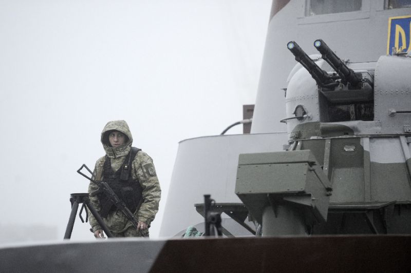 ukraine has military boats in the port of mariupol on the sea of azov photo afp