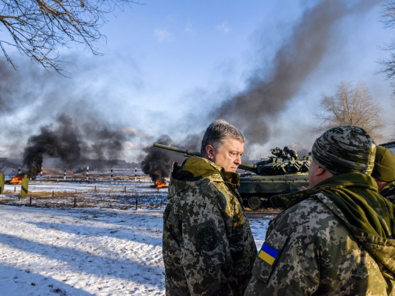 ukrainian president petro poroshenko attended drills in northern ukraine   he has called on europe to be tougher on russia photo afp