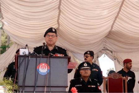 balochistan igp mohsin hassan butt during passing out parade of police in quetta photo ppi