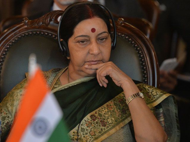 indian external affairs minister responds to fm qureshi s remarks on corridor opening photo afp file