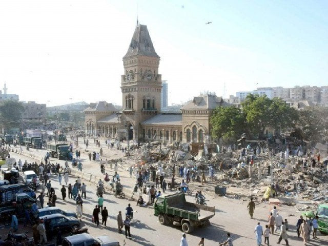 shops and other encroachments being cleared in the surroundings of empress market on november 12 photo file shops and other encroachments being cleared in the surroundings of empress market on november 12 photo file