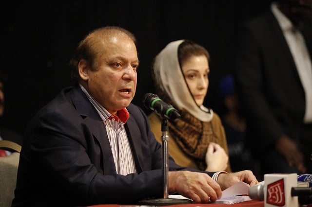 nawaz sharif maryam nawaz photo afp