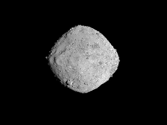 this november 16 2018 photo from nasa s osiris rex spacecraft obtained december 3 2018 courtesy of nasa goddard university of arizona shows the asteroid bennu from a distance of 85 miles 136 km photo afp