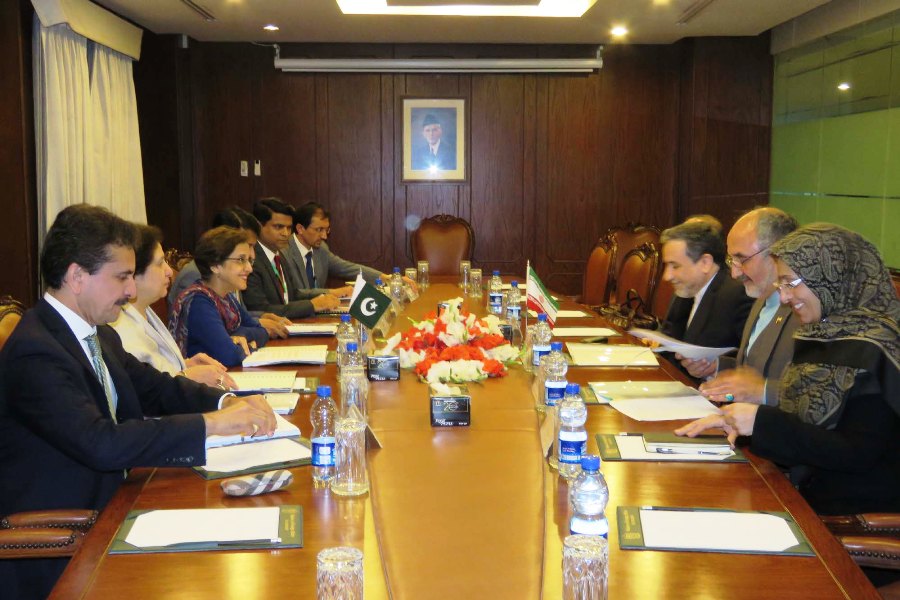 the pakistani delegation was led by foreign secretary tehmina janjua while iran was represented by its deputy foreign minister syed abbas aragchi photo radio pakistan