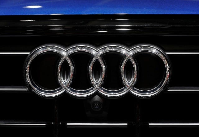 the audi logo is seen during the first press day of the paris auto show in paris france october 2 2018 photo reuters the audi logo is seen during the first press day of the paris auto show in paris france october 2 2018 photo reuters