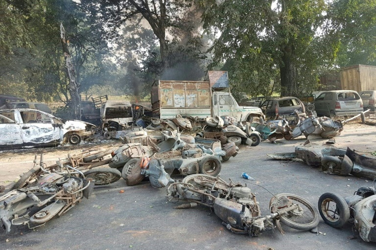 hundreds of villagers incensed over the death of the sacred animals pelted stones at officers sent to quell the violence just 130 kilometers from new delhi photo afp