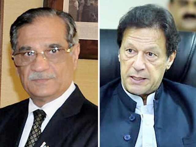 file photos of pm imran khan and cjp saqib nisar file photos of pm imran khan and cjp saqib nisar