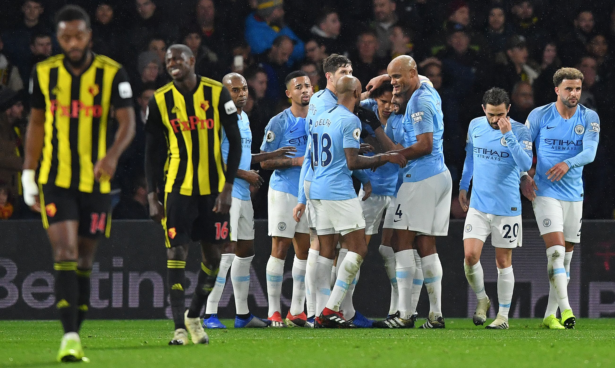 guardiola made six changes to his starting line up despite also missing sergio aguero and kevin de bruyne through injury photo afp