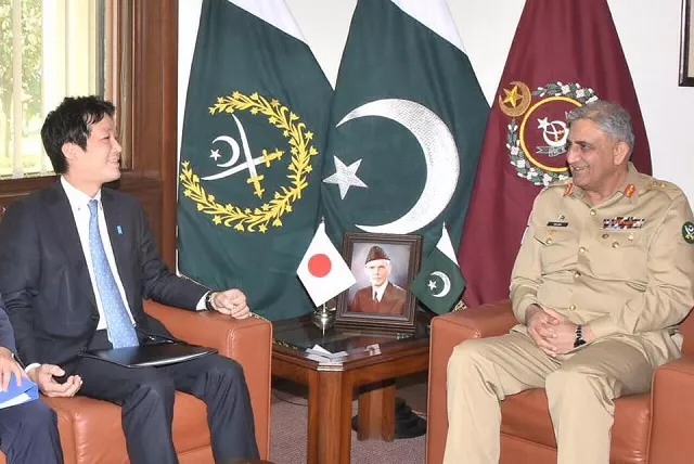 national security advisor to the prime minister of japan kentaro sonoura lent his support to islamabad wanting to see political reconciliation in afghanistan in a meeting with army chief gen qamar javed bajwa photo ispr national security advisor to the prime minister of japan kentaro sonoura lent his support to islamabad wanting to see political reconciliation in afghanistan in a meeting with army chief gen qamar javed bajwa photo ispr