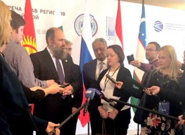 cm speaks to media after the meeting of the heads of the regions from the sco in chelyabinsk russia photo express cm speaks to media after the meeting of the heads of the regions from the sco in chelyabinsk russia photo express