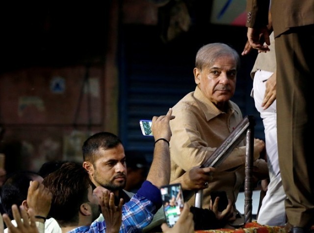 scores of pml n workers who were present outside the accountability court clashed with the police photo file