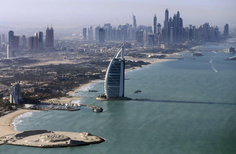 a general view of the luxury burj al arab hotel at jumeirah area in dubai uae photo reuters