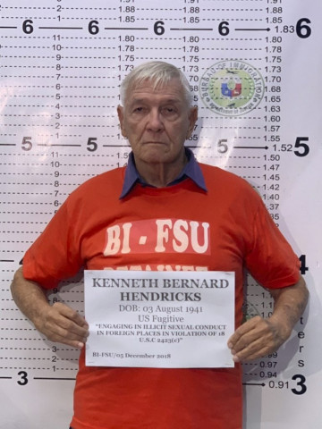 photo released by the bureau of immigration public information office american catholic priest father kenneth bernard hendricks poses for his mugshot at the bureau of immigration in manila philippine immigration authorities say they have arrested hendricks accused of sexually assaulting altar boys in a church in naval town in the island province of biliran in a case one official described as quot shocking and appalling quot photo released by the bureau of immigration public information office american catholic priest father kenneth bernard hendricks poses for his mugshot at the bureau of immigration in manila philippine immigration authorities say they have arrested hendricks accused of sexually assaulting altar boys in a church in naval town in the island province of biliran in a case one official described as quot shocking and appalling quot
