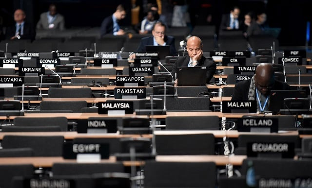 participants work in a computer room during the cop24 summit on climate change in katowice poland on december 4 2018 photo afp participants work in a computer room during the cop24 summit on climate change in katowice poland on december 4 2018 photo afp
