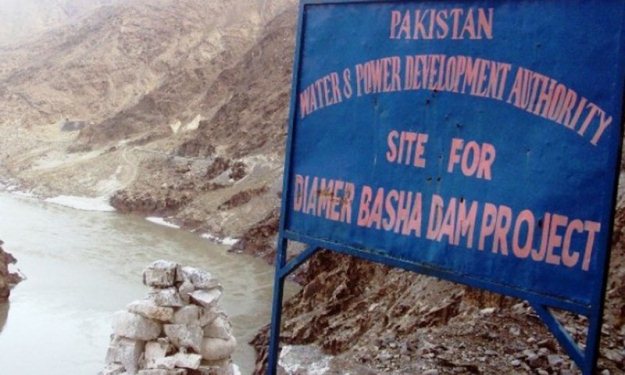 the site of the diamer bhasha dam photo inp file