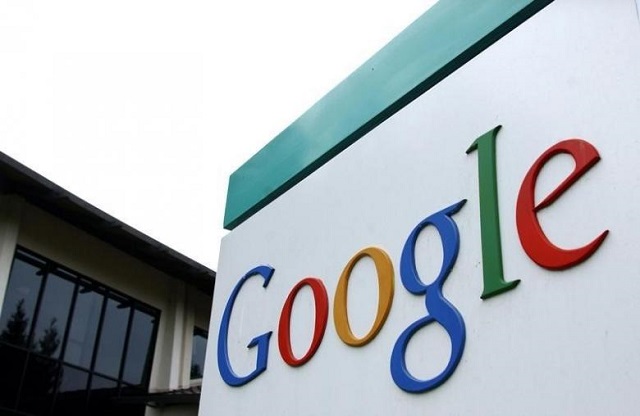 the logo of google is seen outside their headquarters building in mountain view california august 18 2004 photo reuters
