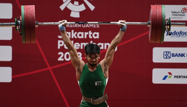 record breaking performance talha talib broke all previous national records in snatch and clean and jerk with a total of 287kg lift during his seventh place performance in the asian games photo afp record breaking performance talha talib broke all previous national records in snatch and clean and jerk with a total of 287kg lift during his seventh place performance in the asian games photo afp