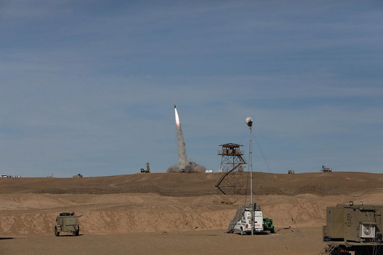 a handout picture made available by the iranian army office reportedly shows a sayad missile fired from the talash missile system during an air defence drill at an undisclosed location in iran on november 5 2018   rouhani said the islamic republic quot will proudly bypass sanctions quot by the united states that took effect today targeting the country 039 s oil and financial sectors photo afp